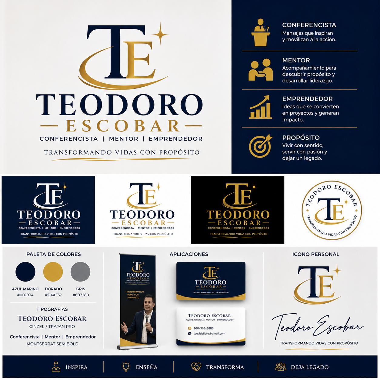Identidad y logotipo profesional TE de Teodoro Escobar